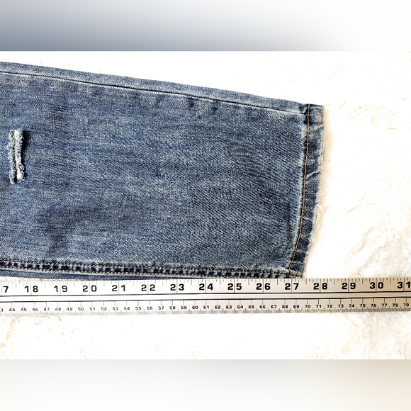 Dex Ripped Blue Fadewash Straight Leg Jeans. Womans Size 27. - Picture 9 of 16